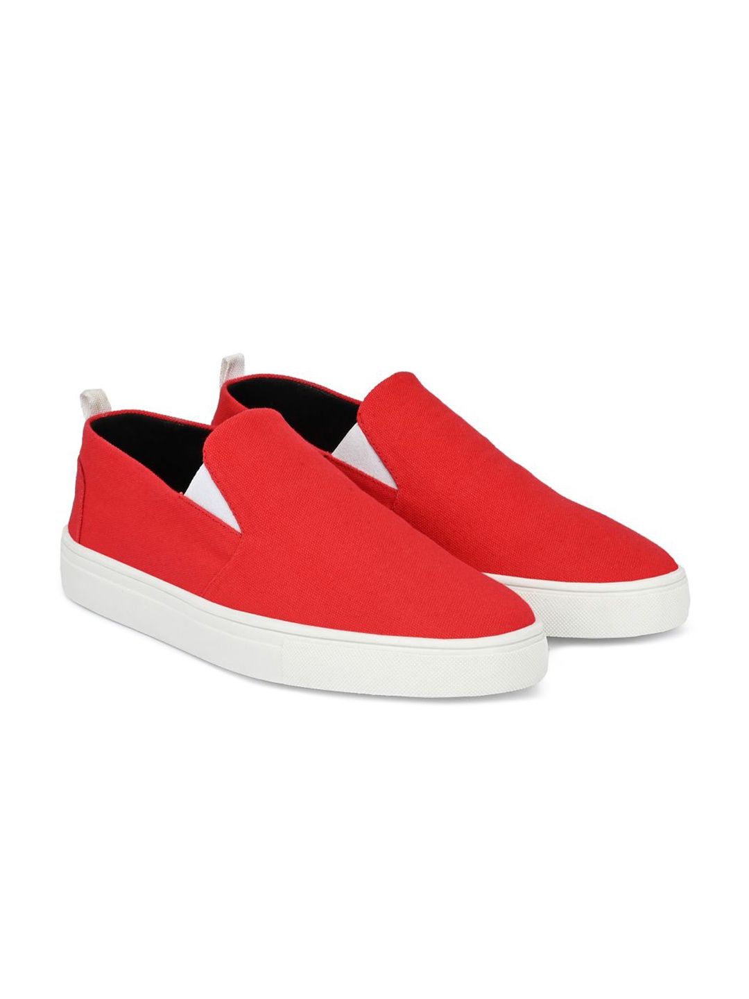 

EXTRIMOS Men Red Woven Design Slip-On Sneakers