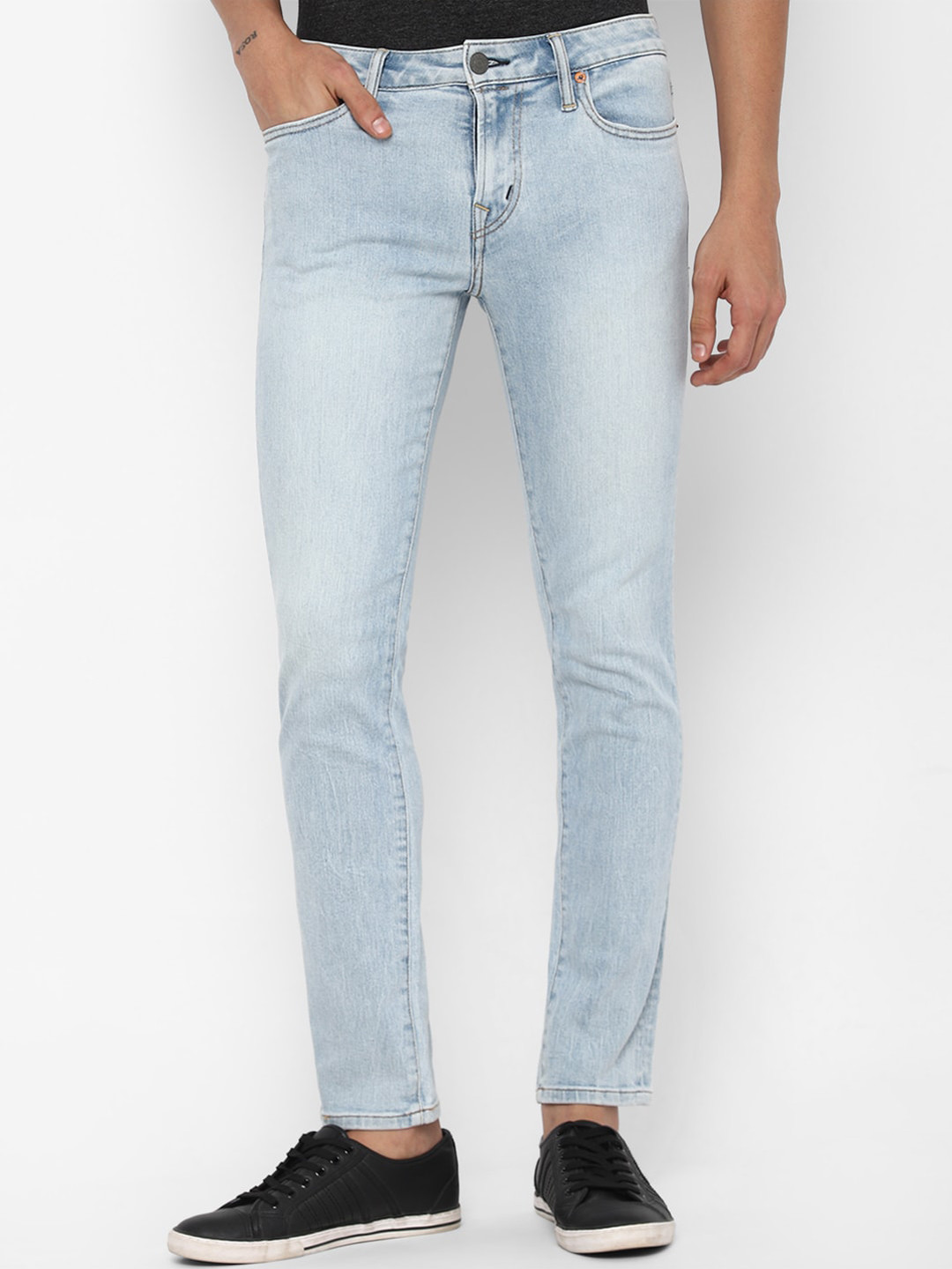 

AMERICAN EAGLE OUTFITTERS Men Blue Skinny Fit Heavy Fade Jeans