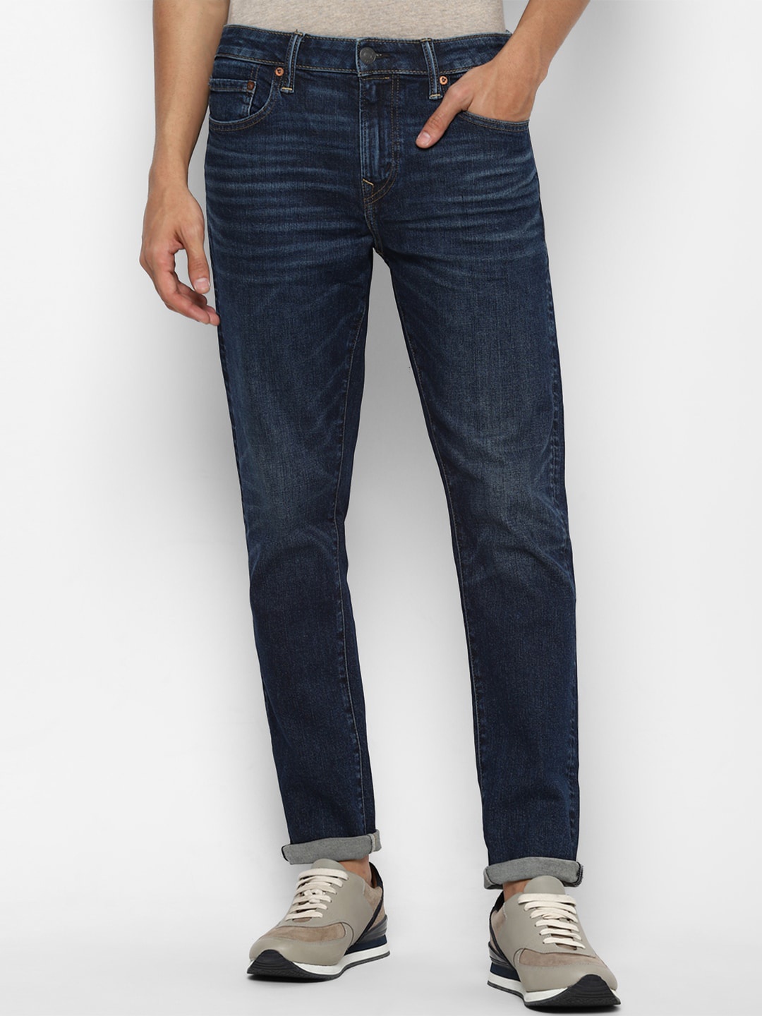 

AMERICAN EAGLE OUTFITTERS Men Blue Slim Fit Light Fade Jeans