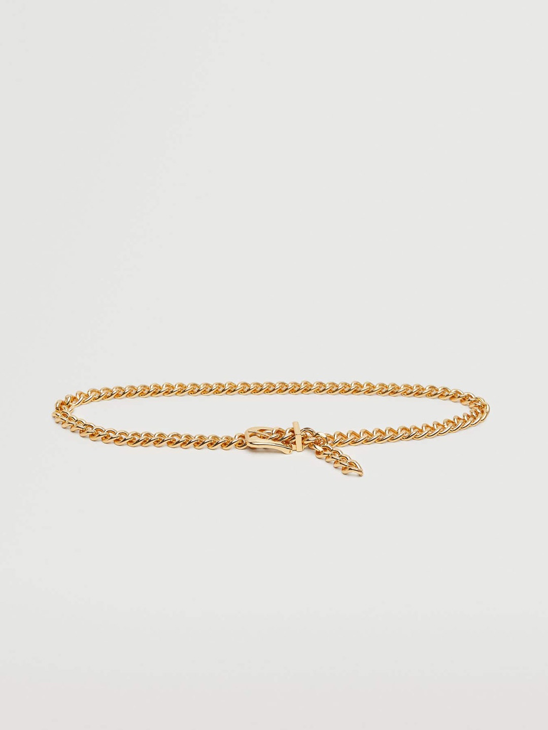 

MANGO Women Gold-Toned Linked Chain Style Belt