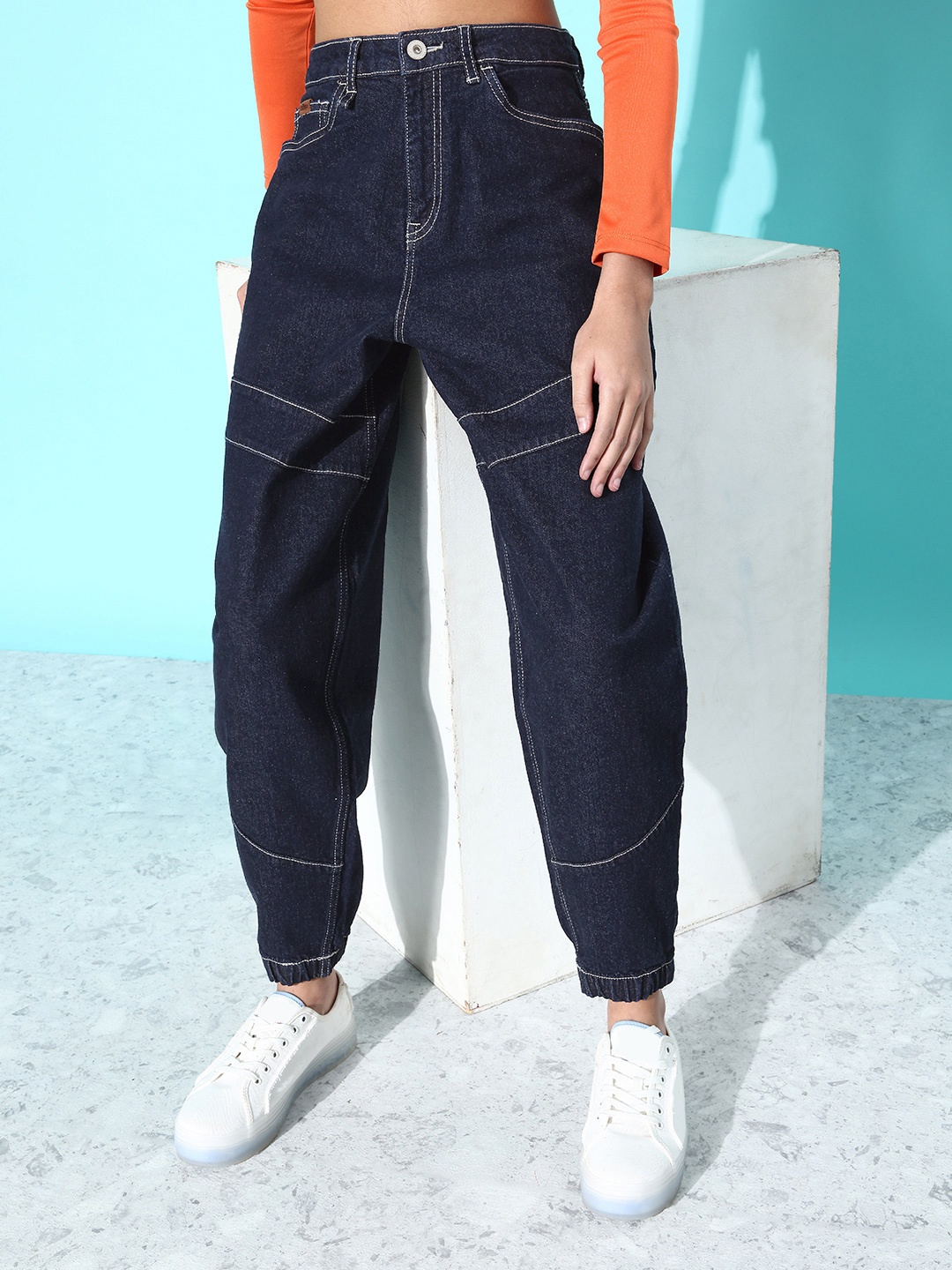 

Roadster Women Blue High-Rise Stretchable Joggers