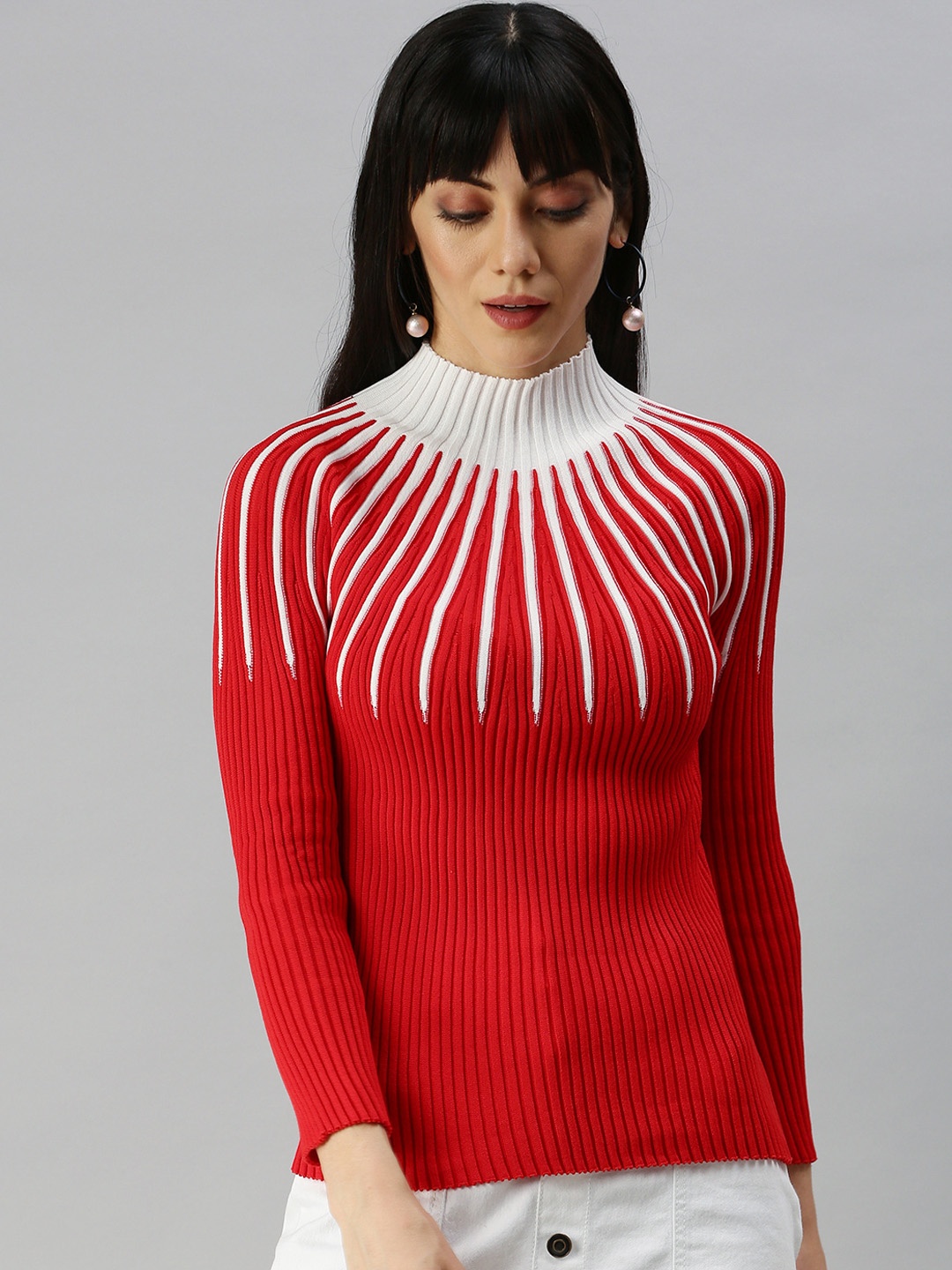 

SHOWOFF Red Striped Top