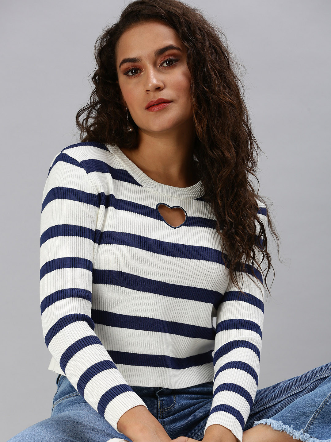 

SHOWOFF White Striped Top