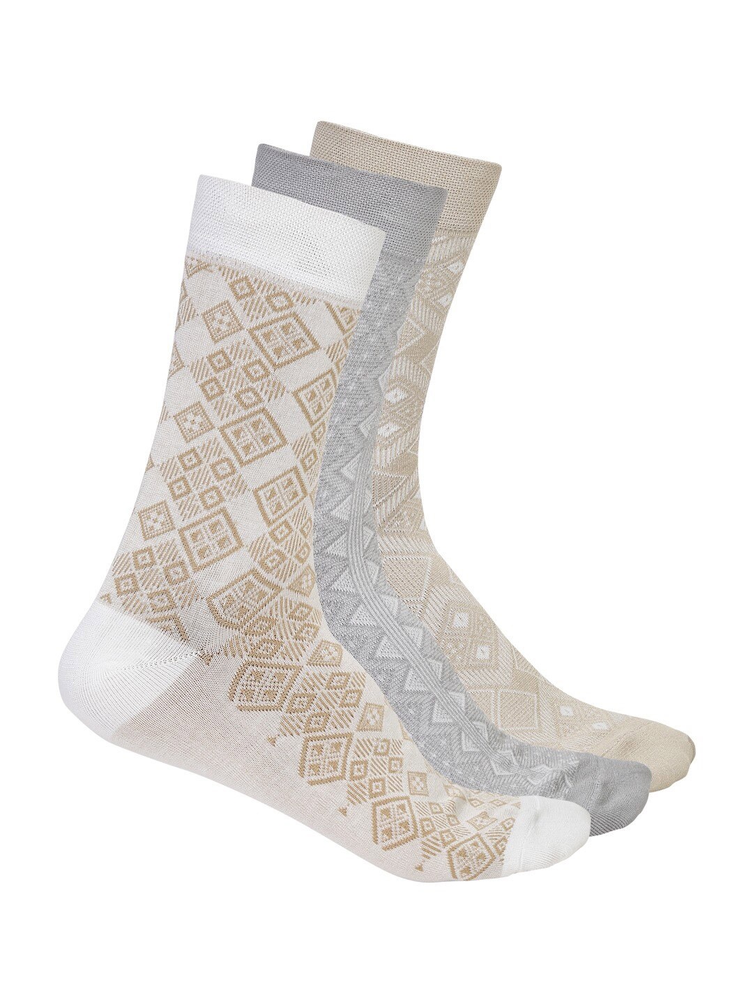 

VIMAL JONNEY Pack of 3 Grey Ankle-Length Socks
