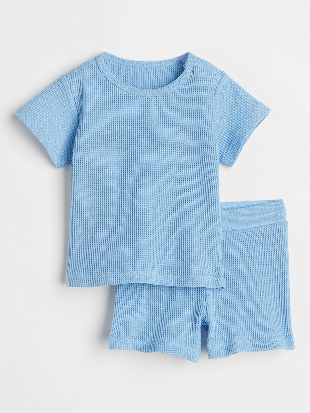 

H&M Boys Blue Solid 2-Piece Cotton Set
