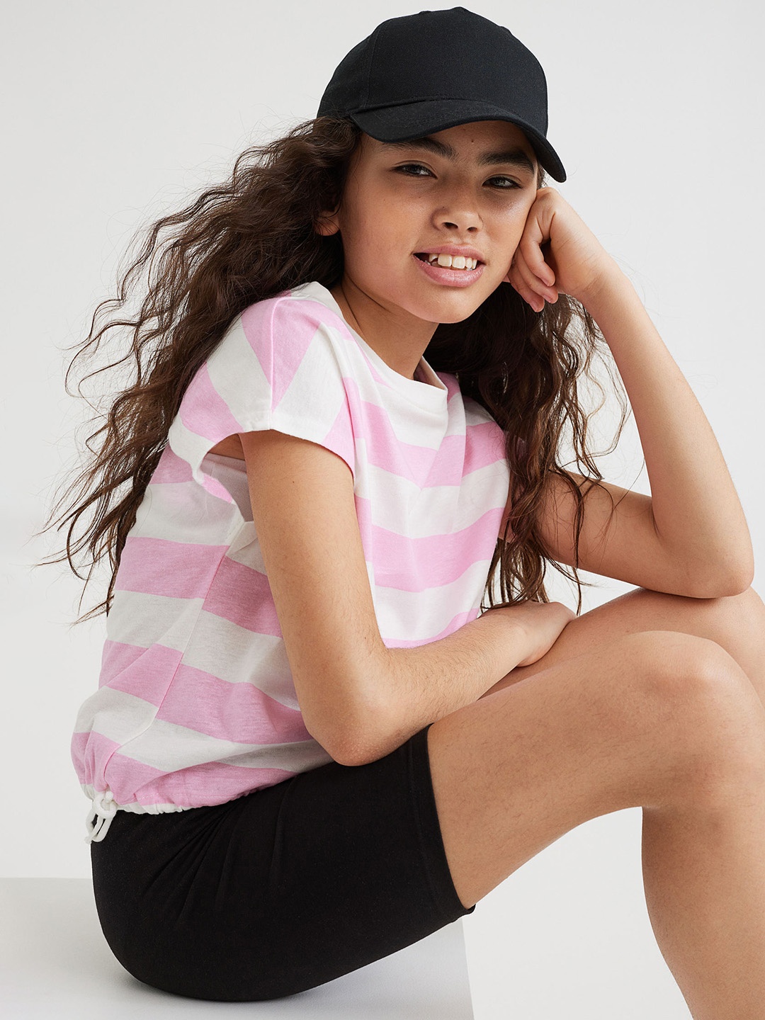 

H&M Girls Pink & Black 2-Piece Cotton Set