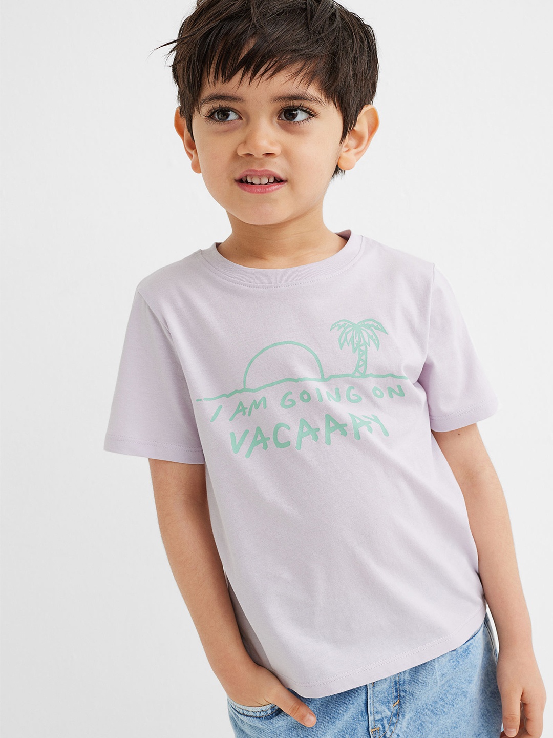 

H&M Purple Printed T-shirt