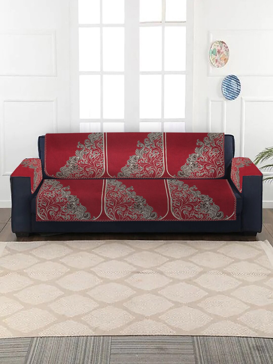 

MULTITEX set of 12 Maroon 5 seater Sofa Covers