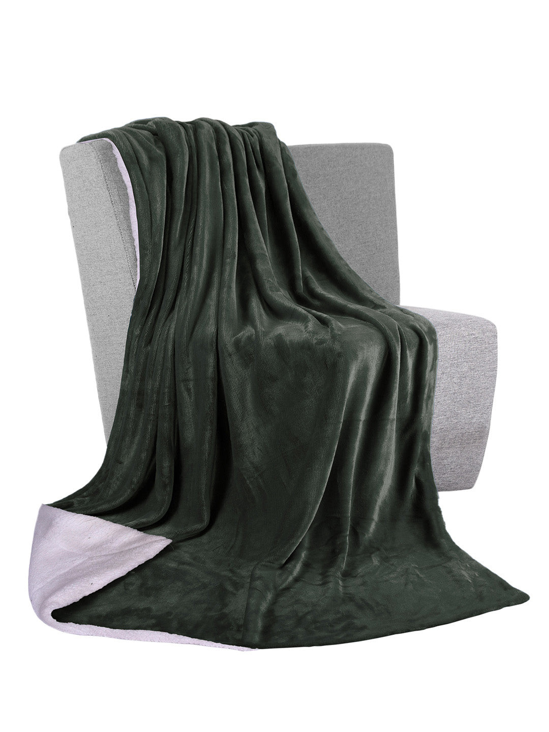 

Athome by Nilkamal Green & Grey AC Room 300 GSM Single Bed Blanket