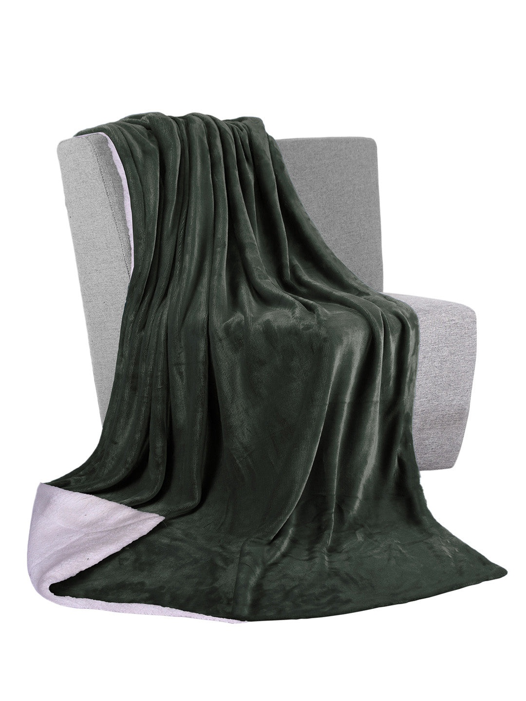 

Athome by Nilkamal Olive Green AC Room 300 GSM Single Bed Blanket