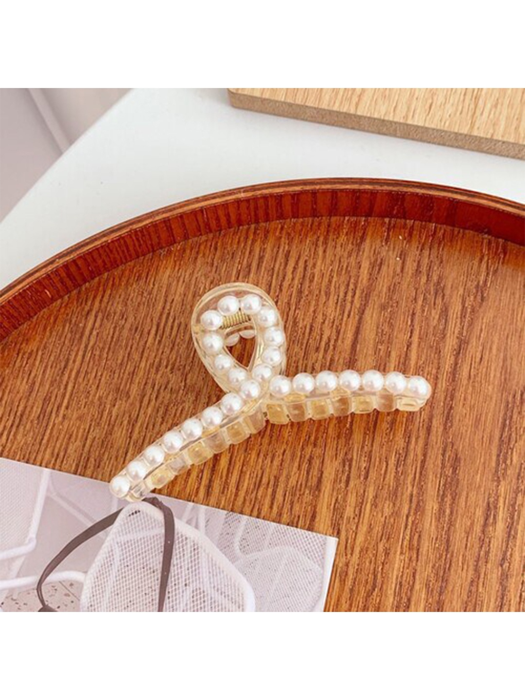 

ANNA CREATIONS Women White Set of 2 Claw Clip