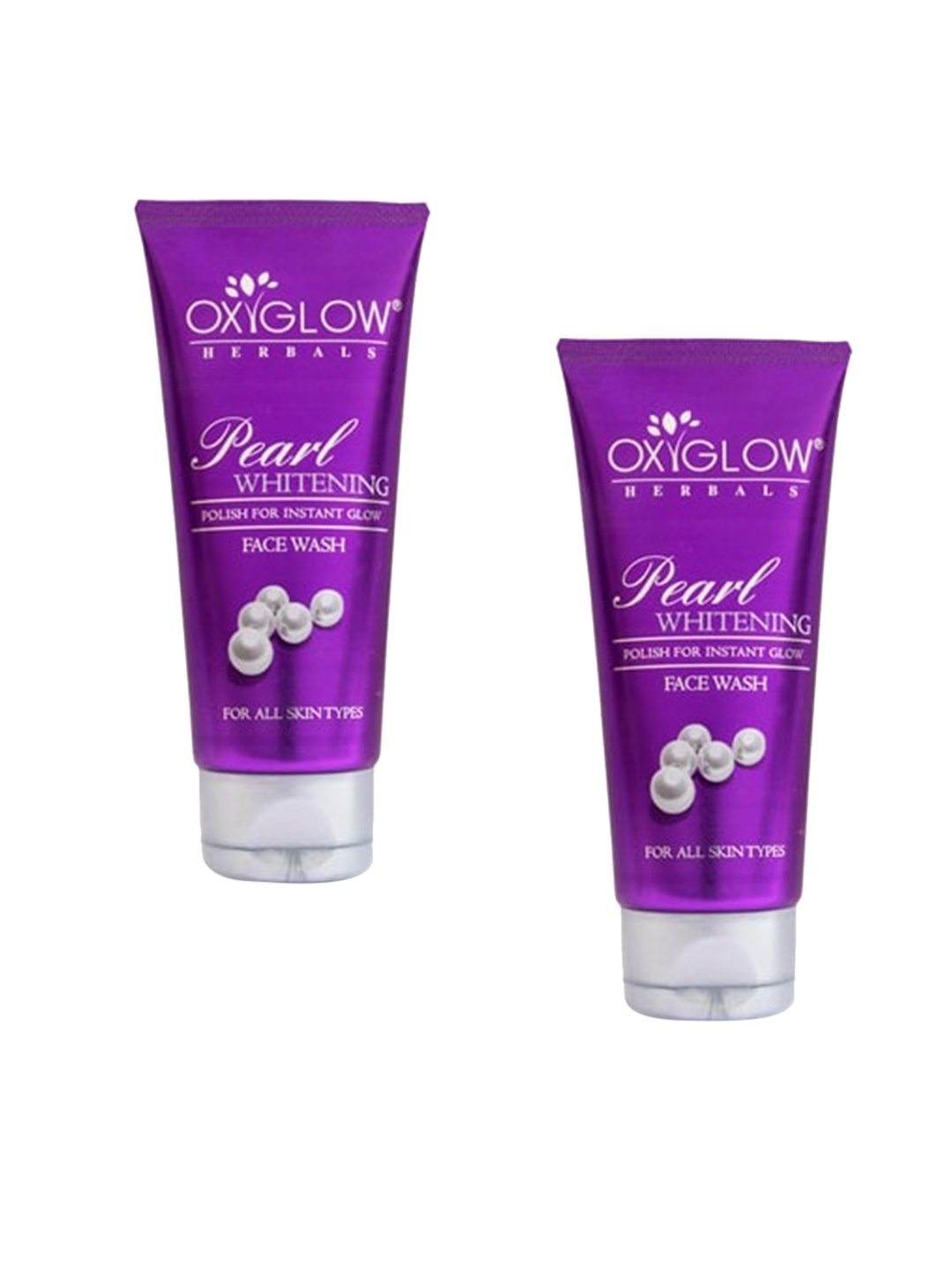 

Oxyglow Set of 2 Pearl Whitening Face Washes - 100ml each, Purple