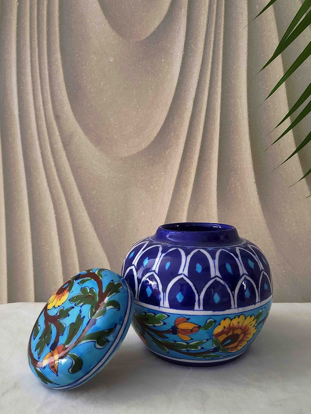 

Folkstorys Multi-Coloured Pottery Small Jar