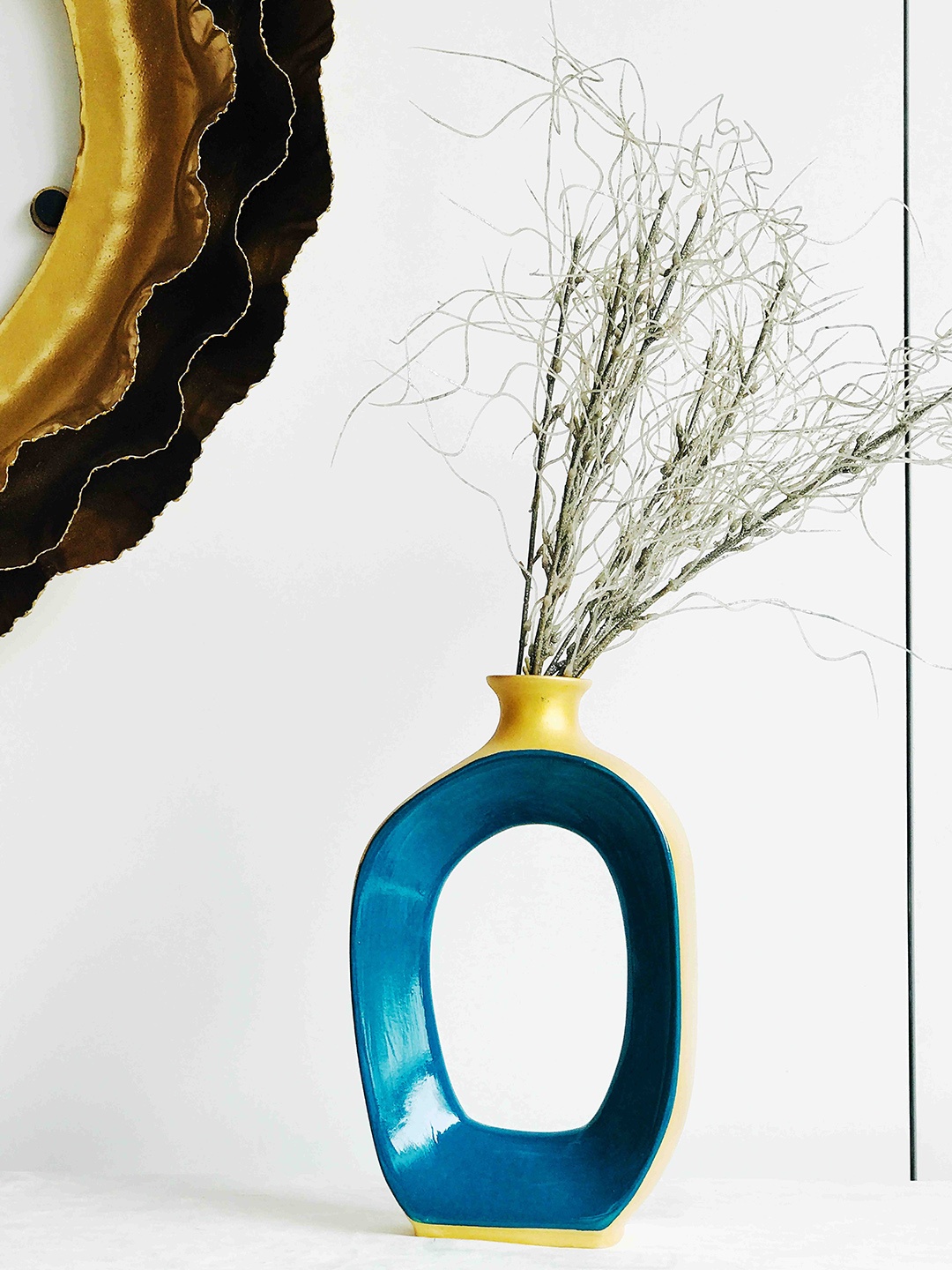 

Folkstorys Gold-Coloured Solid Ceramic Vase