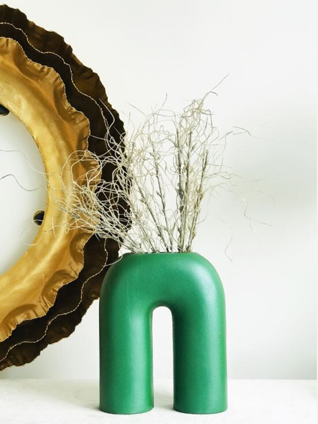 

Folkstorys Green Solid Ceramic Sculptural Vases