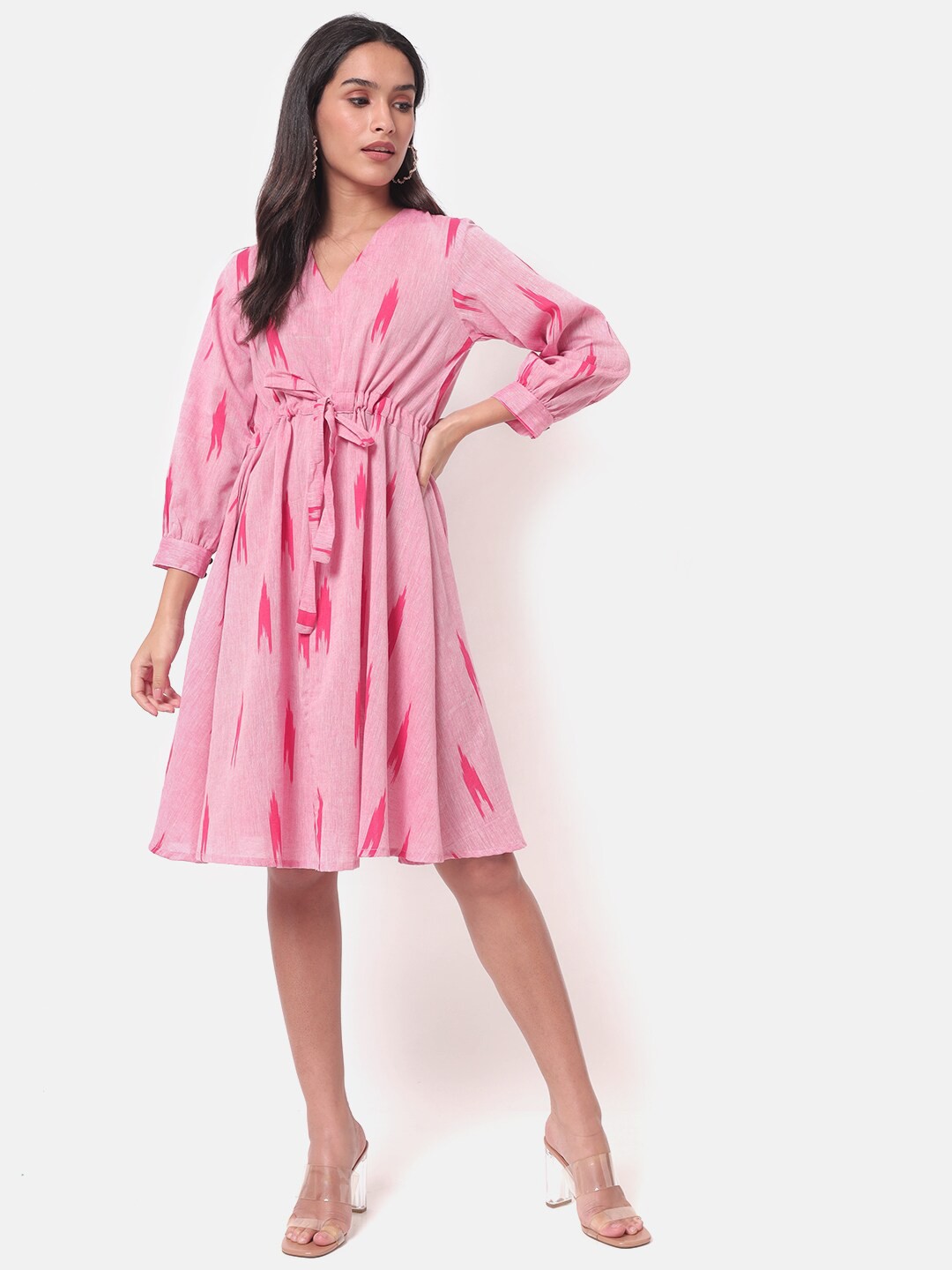 

Saaki Pink Floral Dress