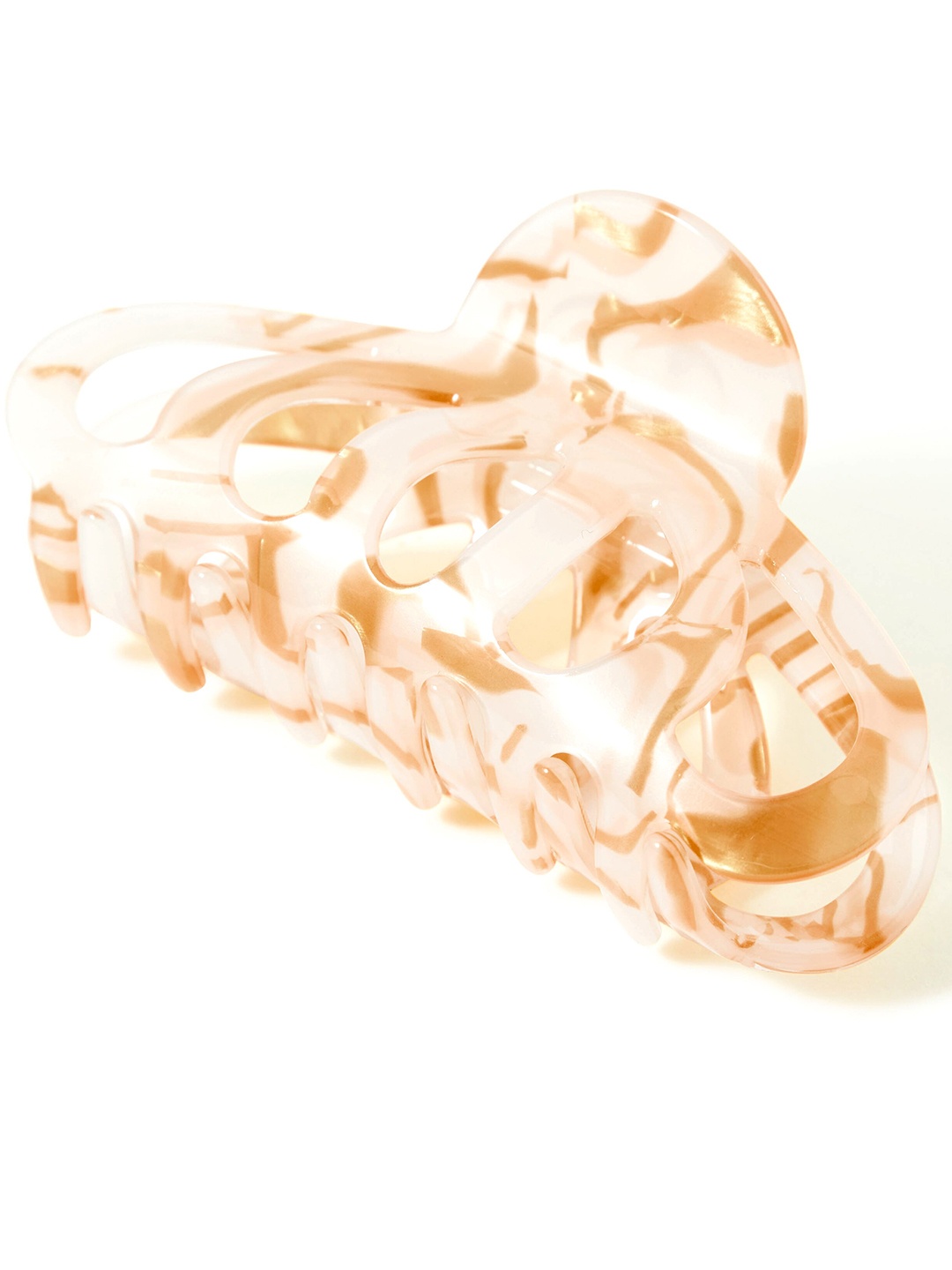 

Accessorize London Women Gold-Toned & White Claw Clip