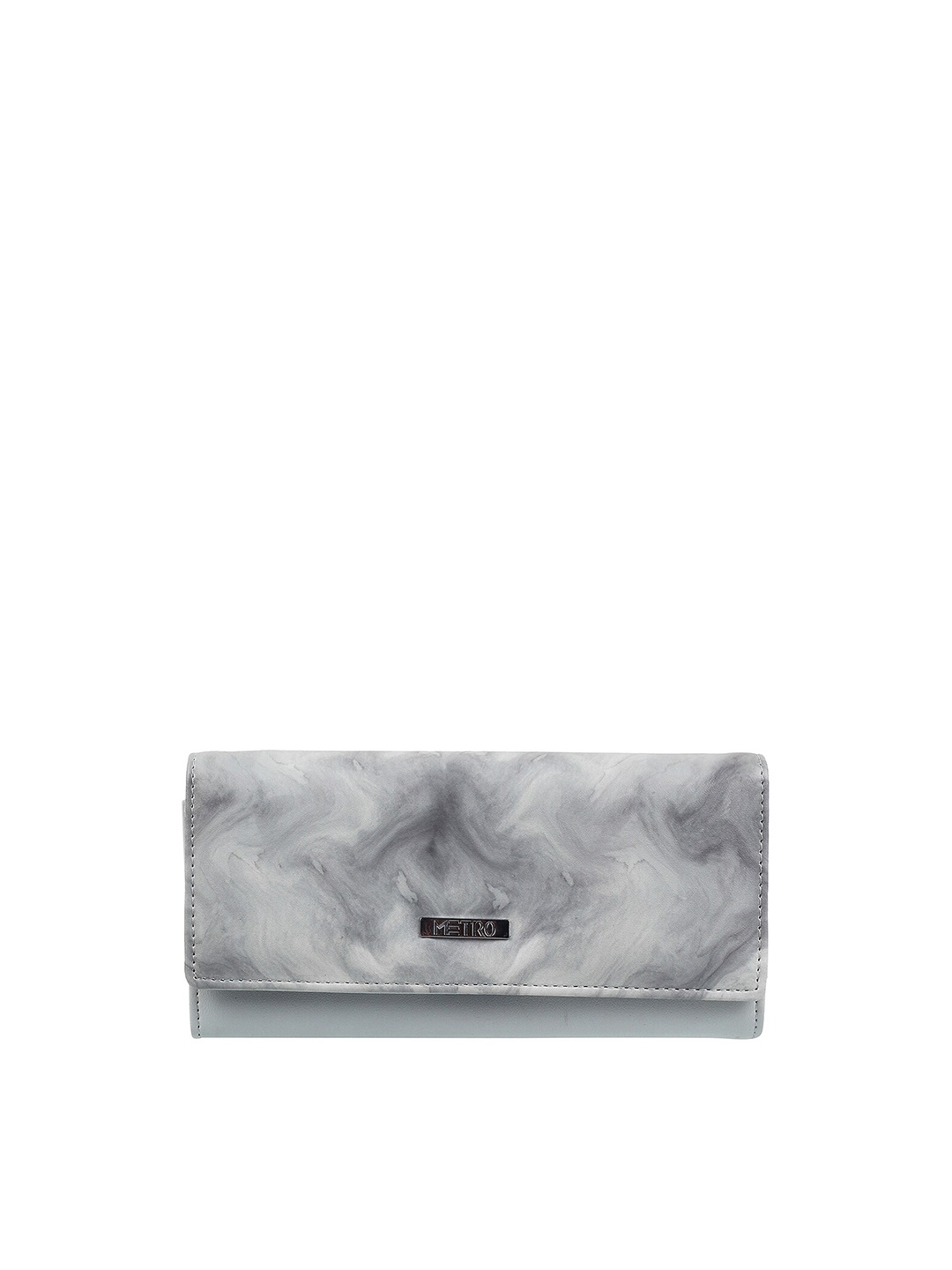 

Metro Grey Printed Envelope Clutch