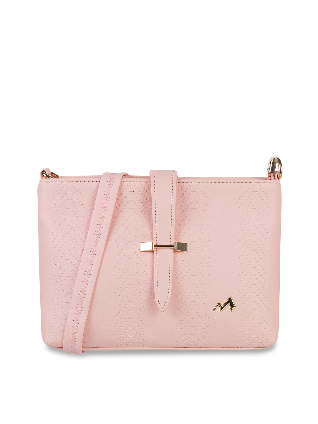 

Metro Pink Animal Textured PU Structured Sling Bag