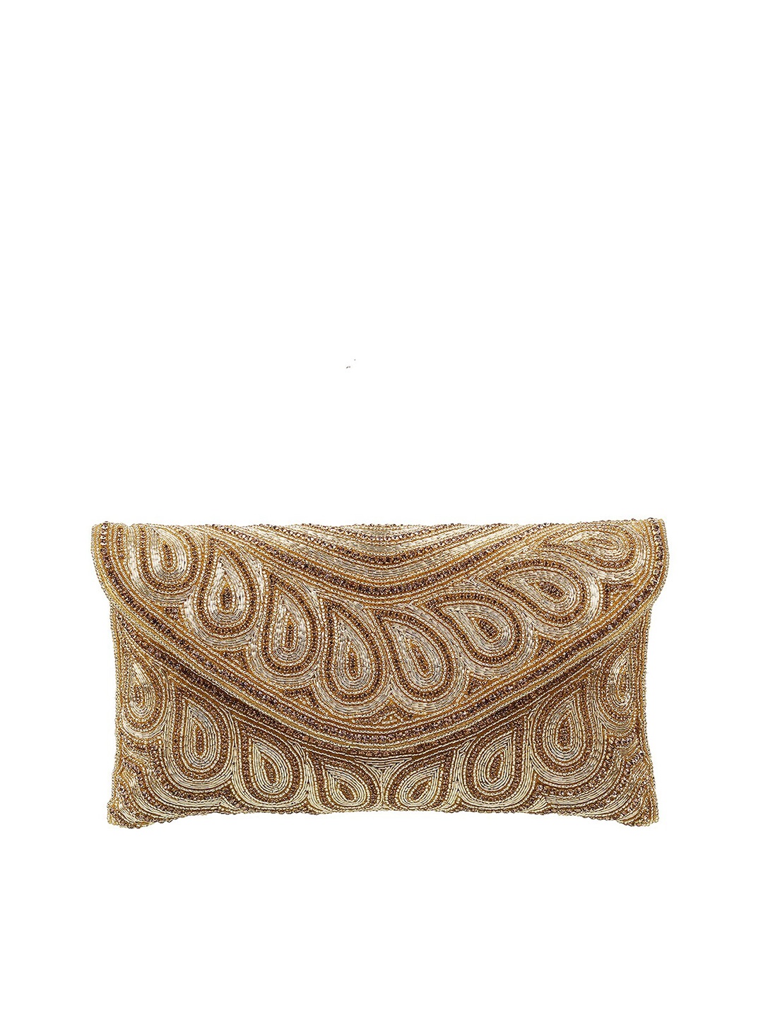 

Mochi Gold-Toned Embellished Envelope Clutch