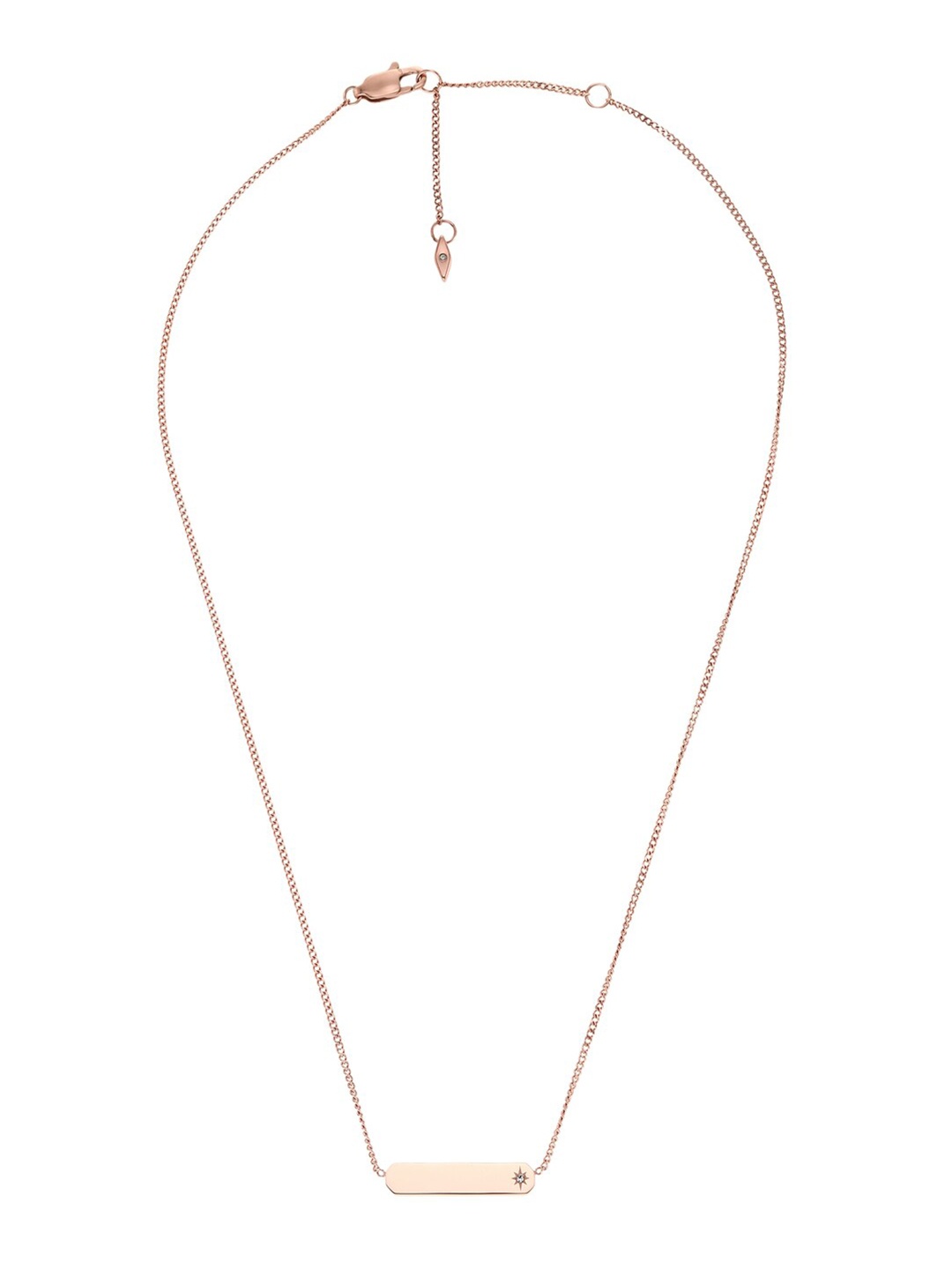 

Fossil Women Rose Gold Rhodium-Plated Necklace Chain