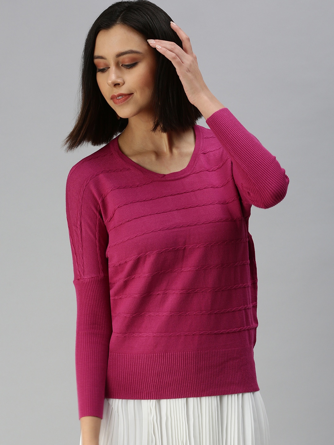 

SHOWOFF Women Magenta Regular Top