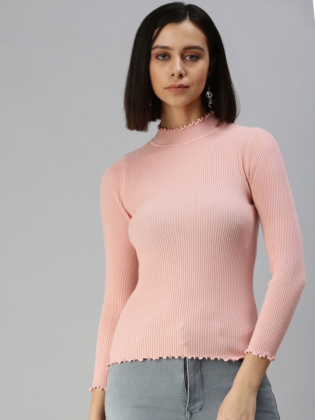 

SHOWOFF Peach-Coloured Striped Top