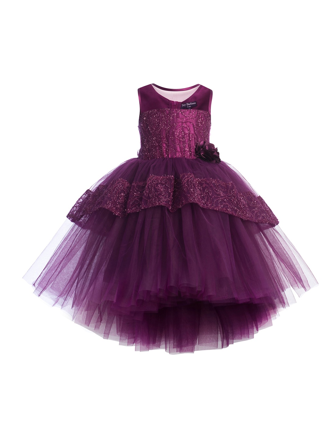 

Toy Balloon kids Purple Layered Net Dress