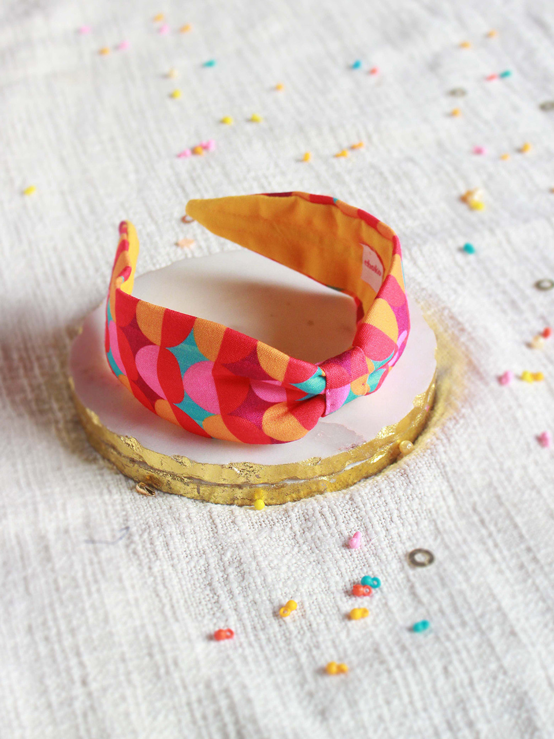 

Choko Girls Pink & Orange Knotted Hairband