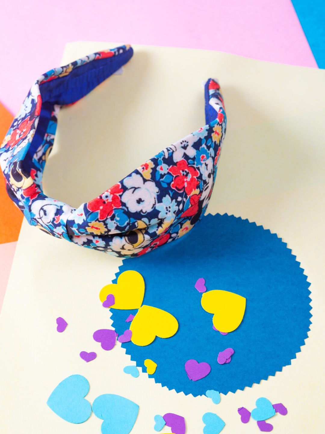 

Choko Girls Blue & White Printed Hairband