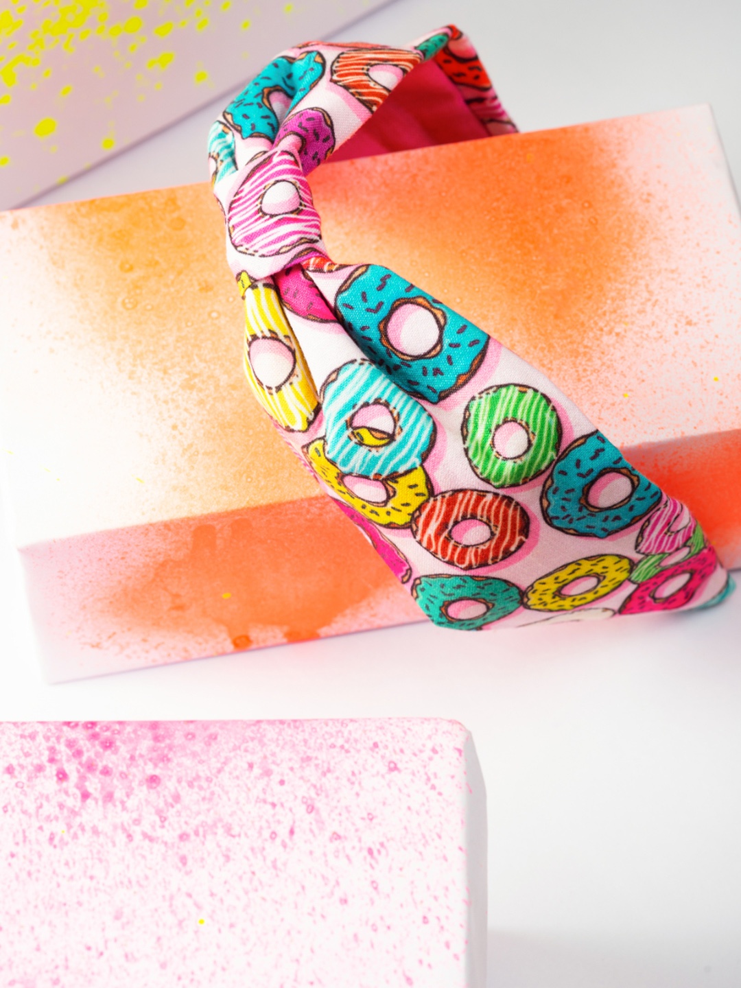 

Choko Girls Pink & Blue Printed Hairband