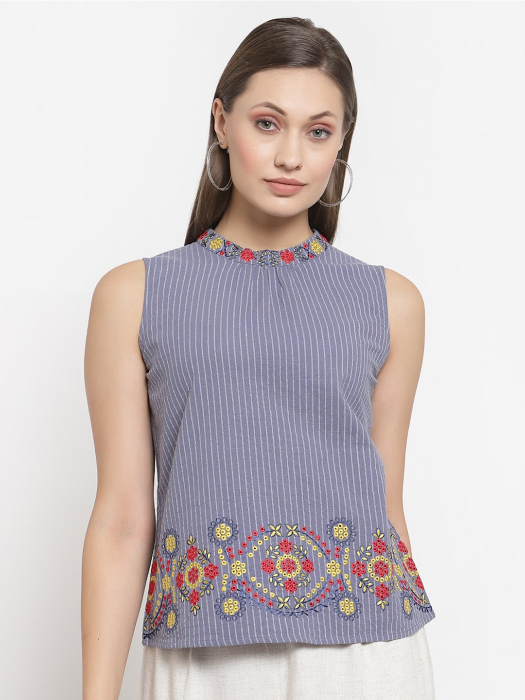 

Gipsy Blue Striped Top