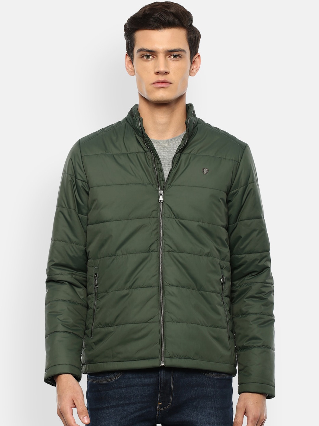 

Louis Philippe Men Green Padded Jacket