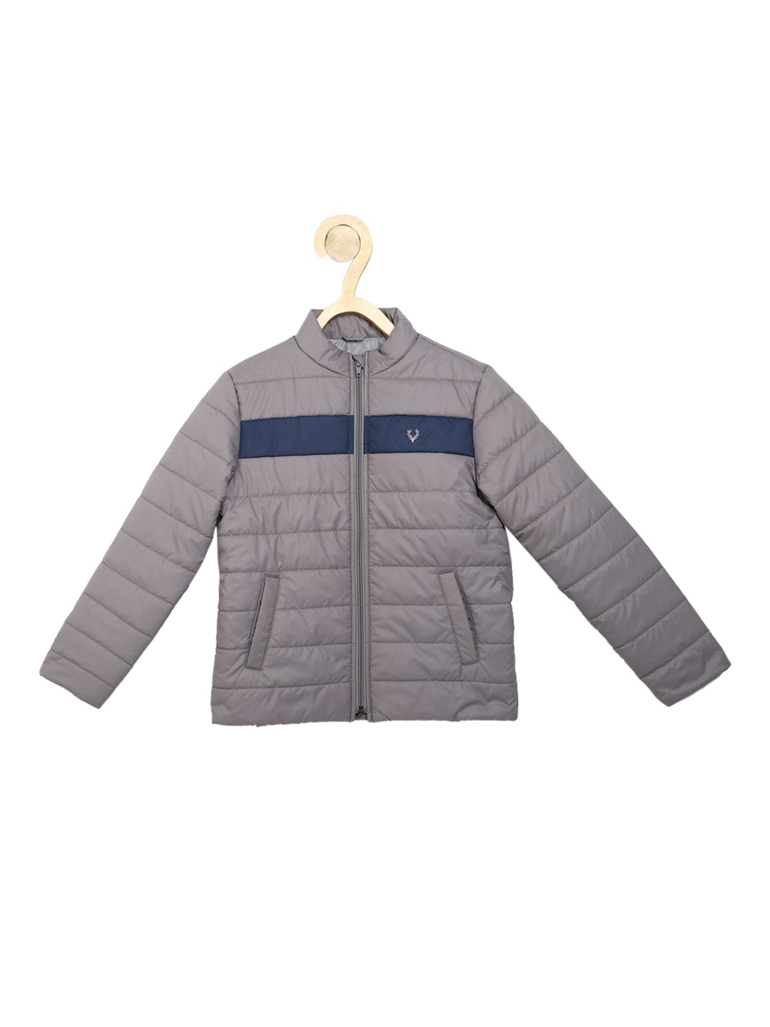 

Allen Solly Junior Boys Grey Colourblocked Puffer Jacket