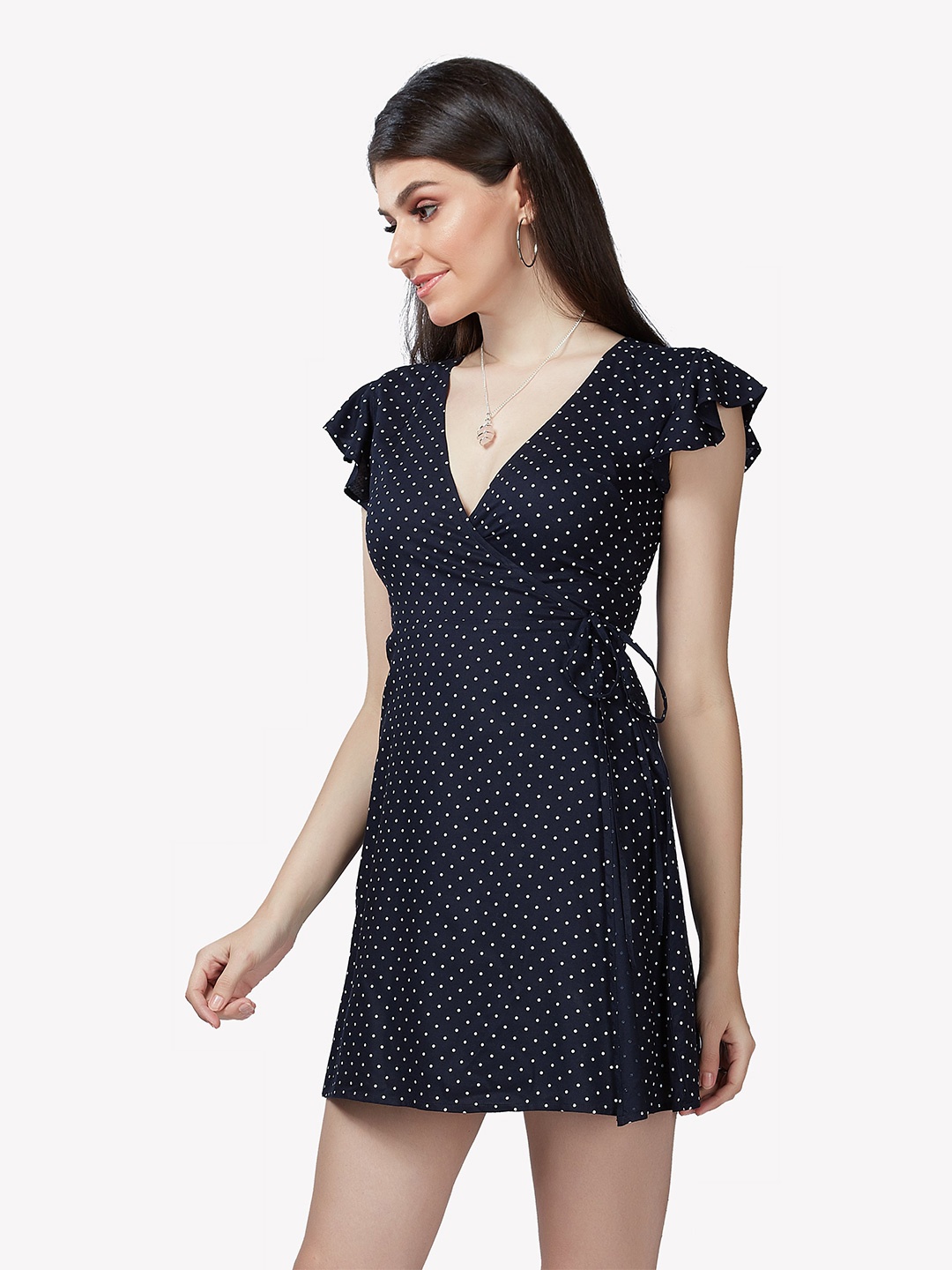 

VASTRADO Navy Blue Mini Dress