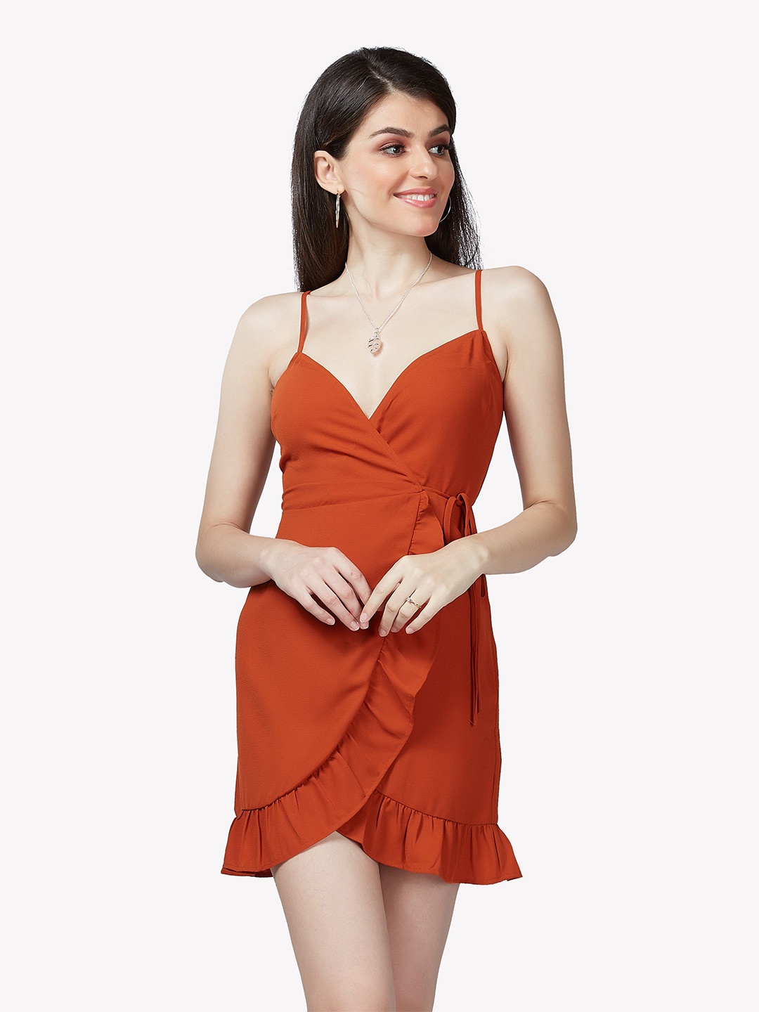 

VASTRADO Orange Mini Dress