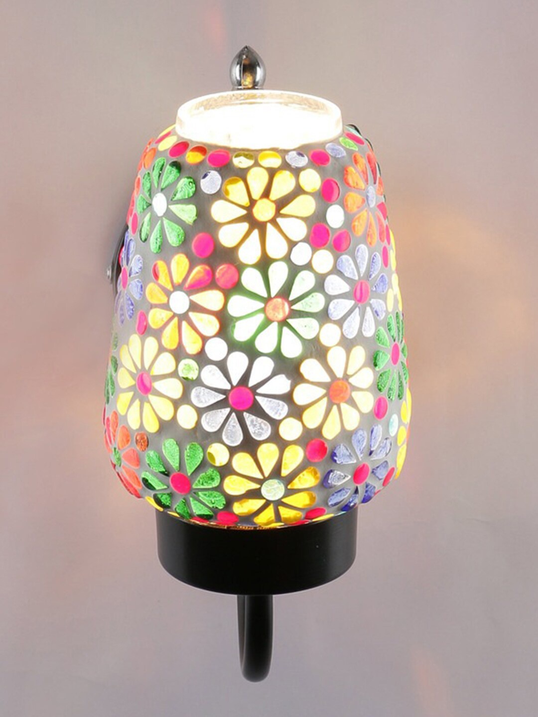 

Devansh White & Yellow Mosaic Glass Wall Mounted Lamp