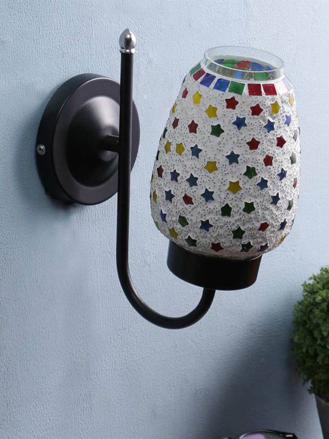 

Devansh White Mosaic Glass Wall Mounted Lamp