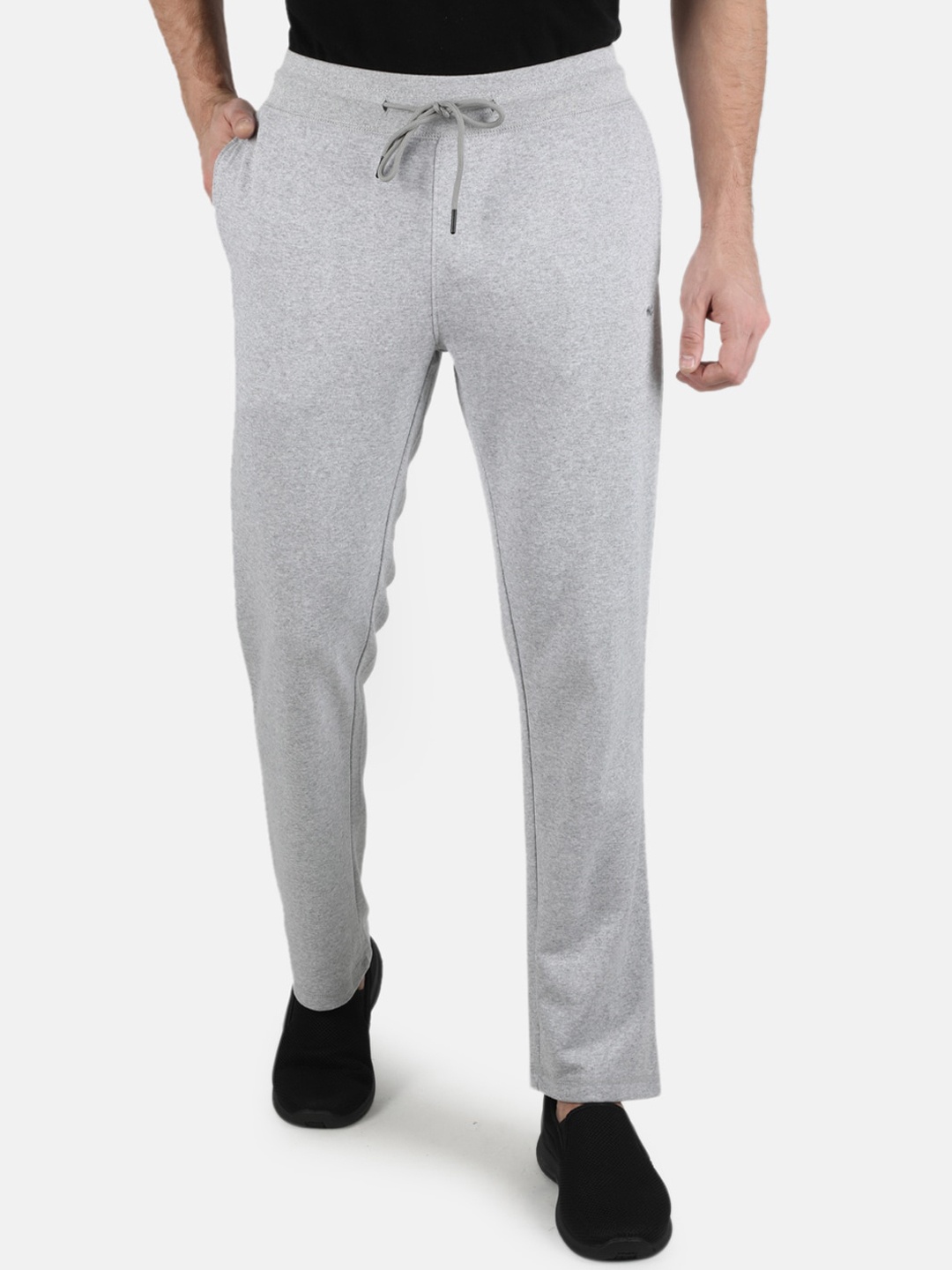 

Monte Carlo Men Grey Melange Solid Track Pants