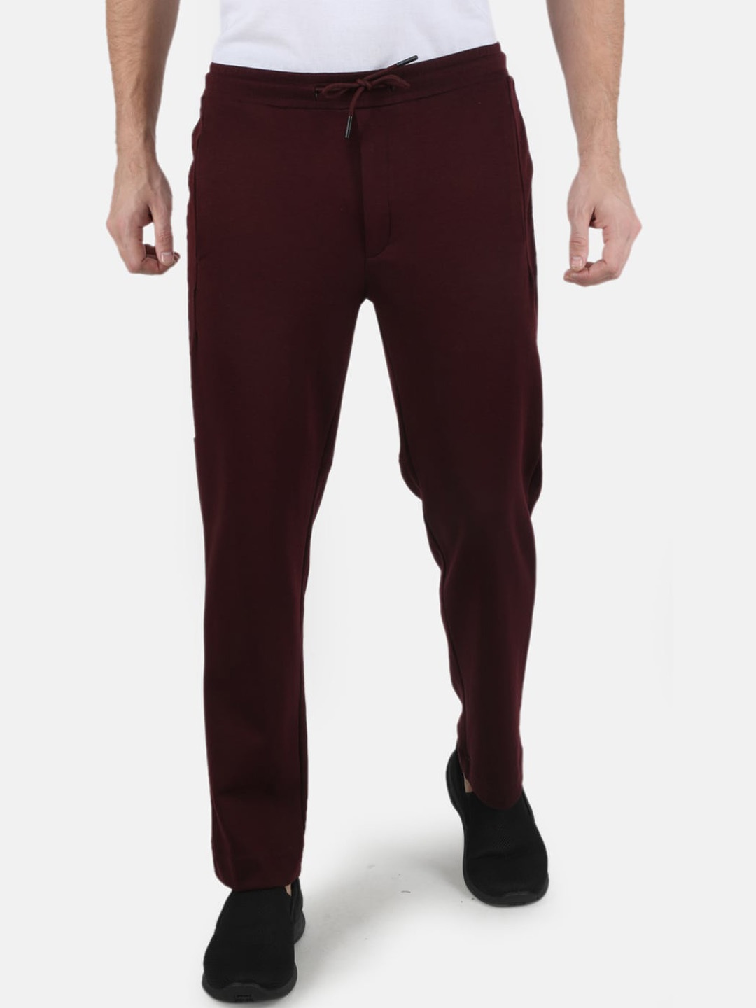 

Monte Carlo Men Maroon solid slim fit Track Pants