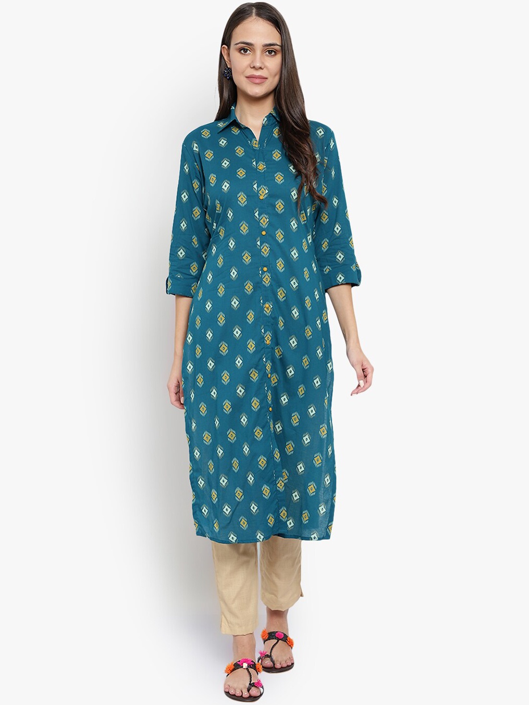 

DIVINATION Women Multicoloured Ethnic Motifs Kurta, Multi