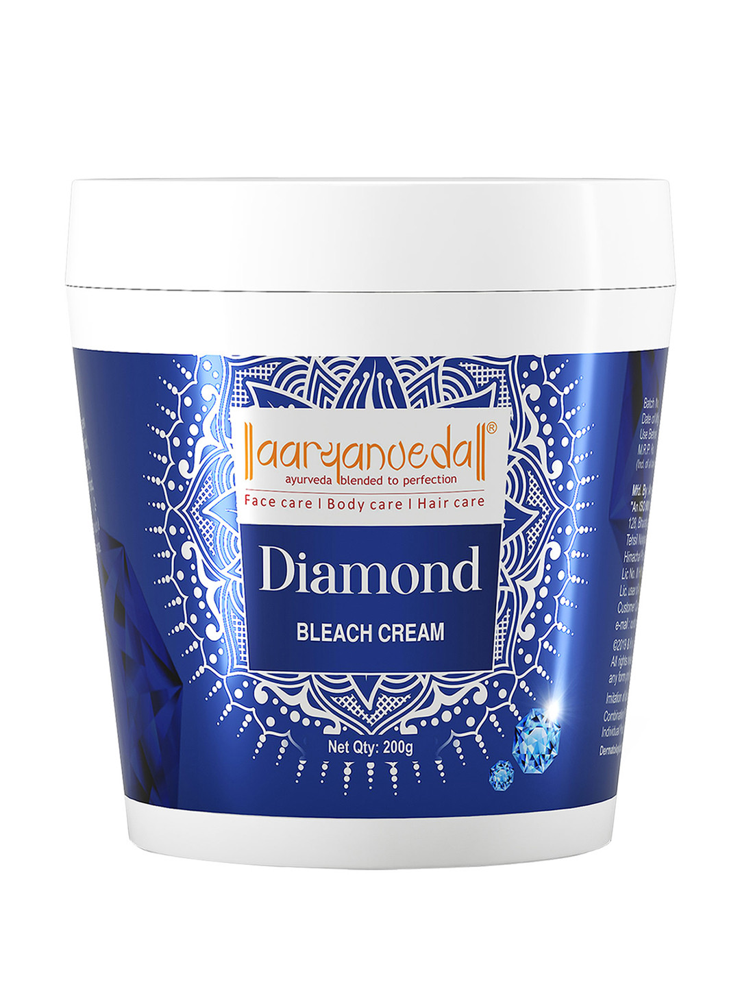 

Aryanveda Diamond Bleach for Instant Bright Look & Lightens Pigmentation - 276 g, Blue