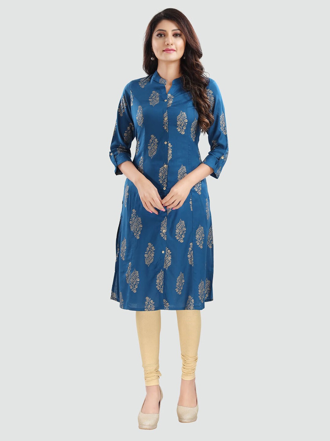 

Saree Swarg Blue Ethnic Motifs Printed Kurti