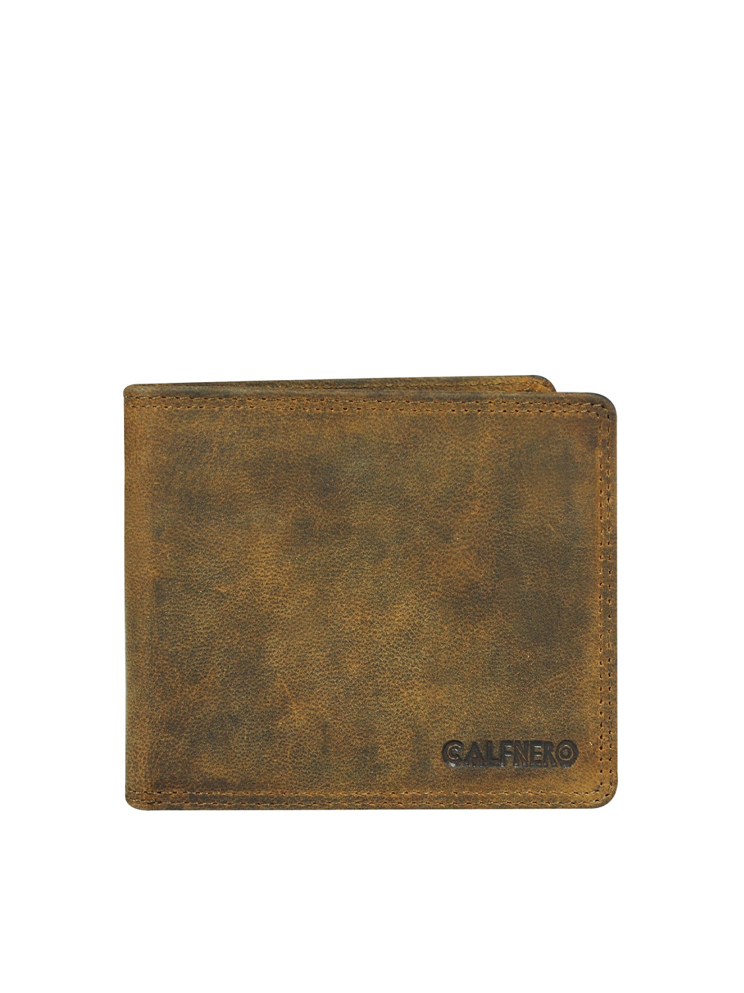 

CALFNERO Men Brown Leather Two Fold Wallet