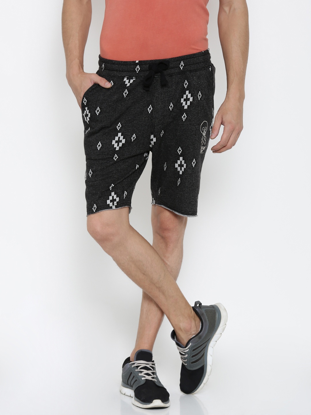 

Ed Hardy Men Black Printed Shorts