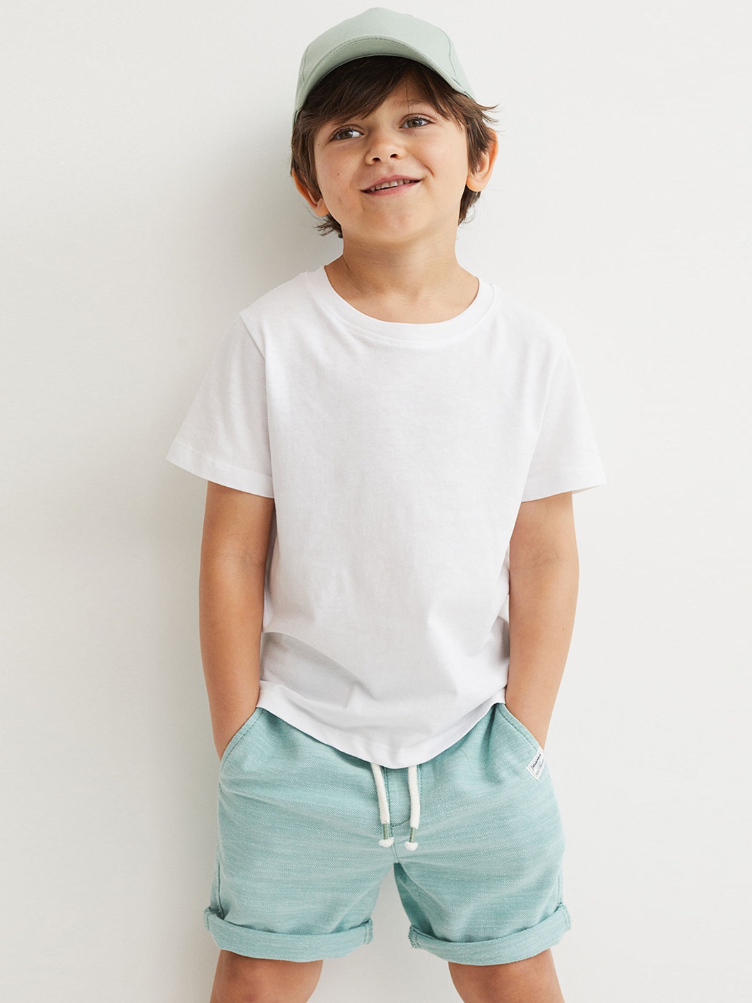 

H&M Boys Turquoise Blue Twill shorts