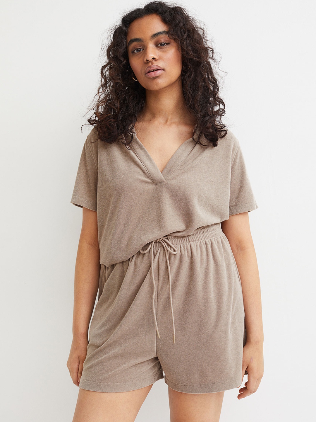 

H&M Women Beige Terry Shorts