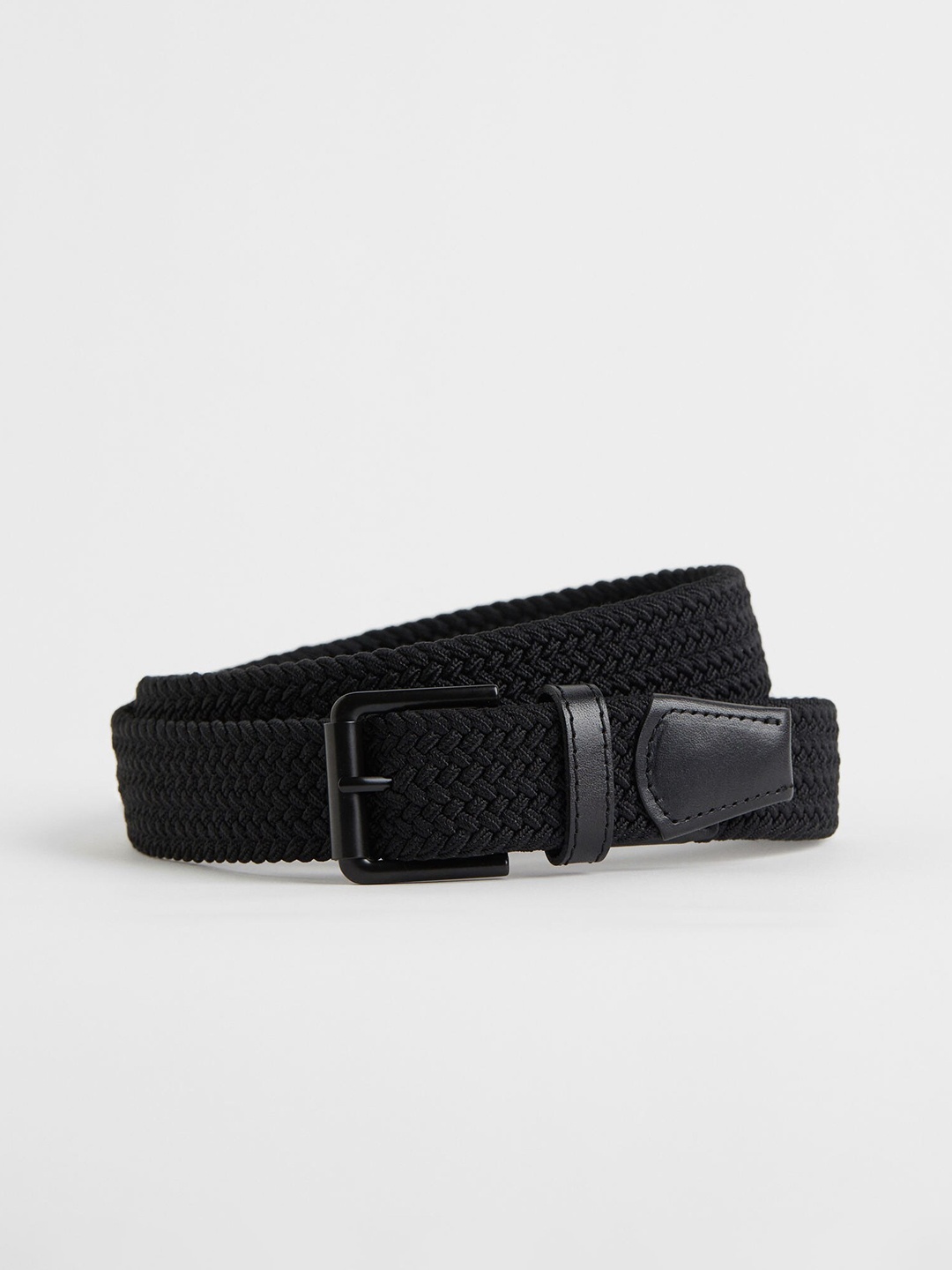 

H&M Men Black Elasticated Fabric Belt