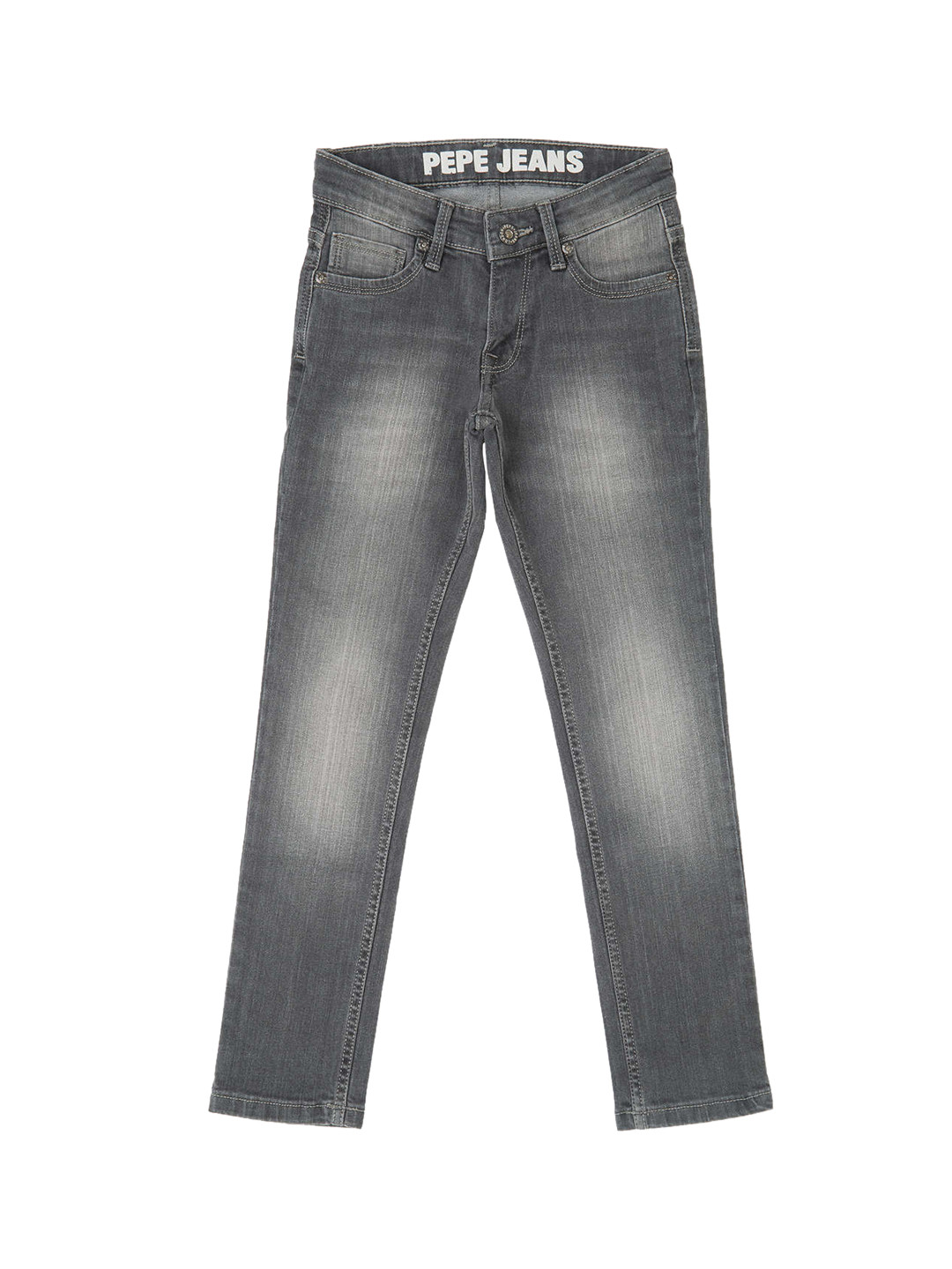 

Pepe Jeans Boys Slim Fit Low Distress Heavy Fade Jeans, Grey