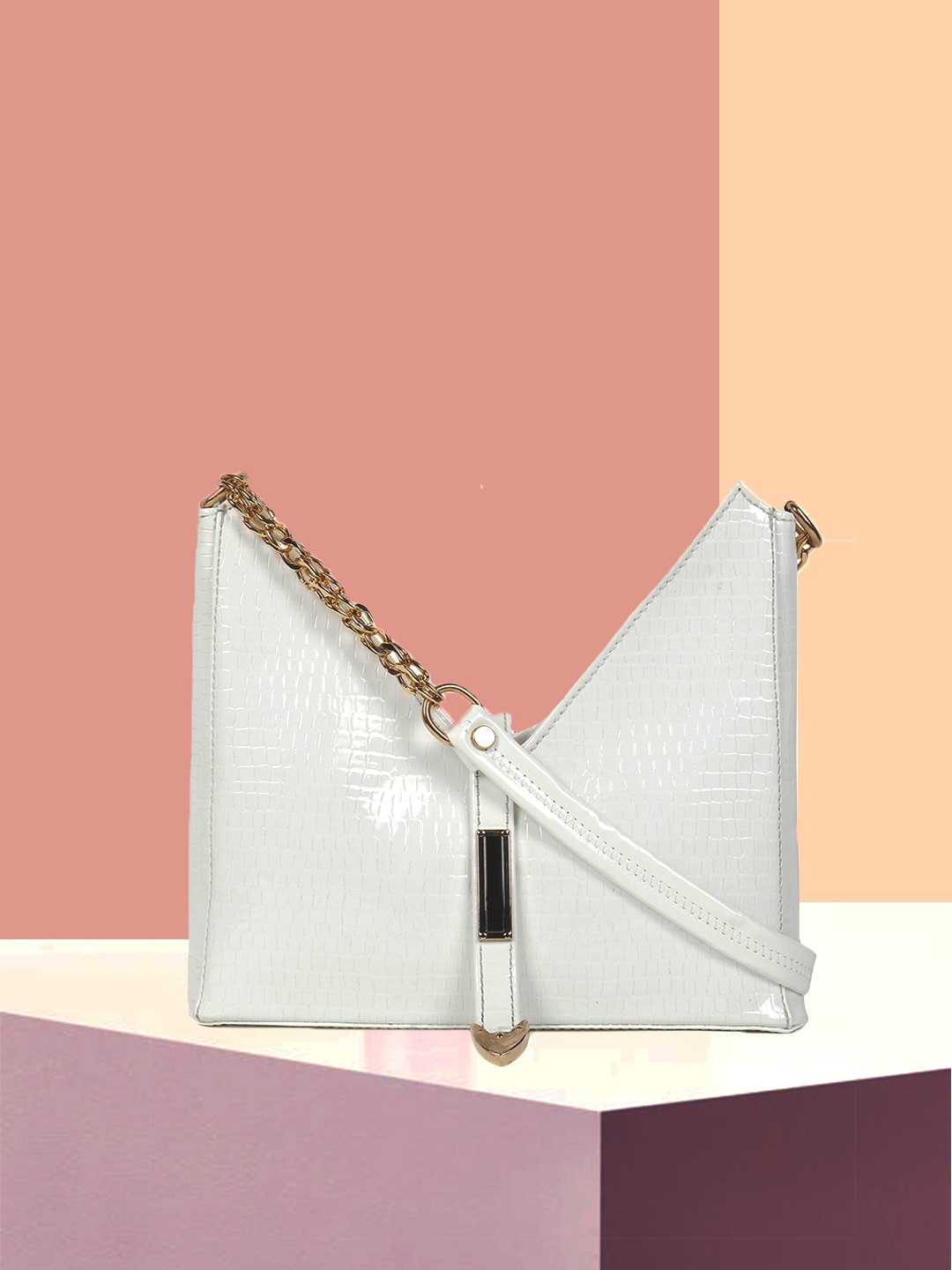 

Apsis White Animal Textured Structured Sling Bag